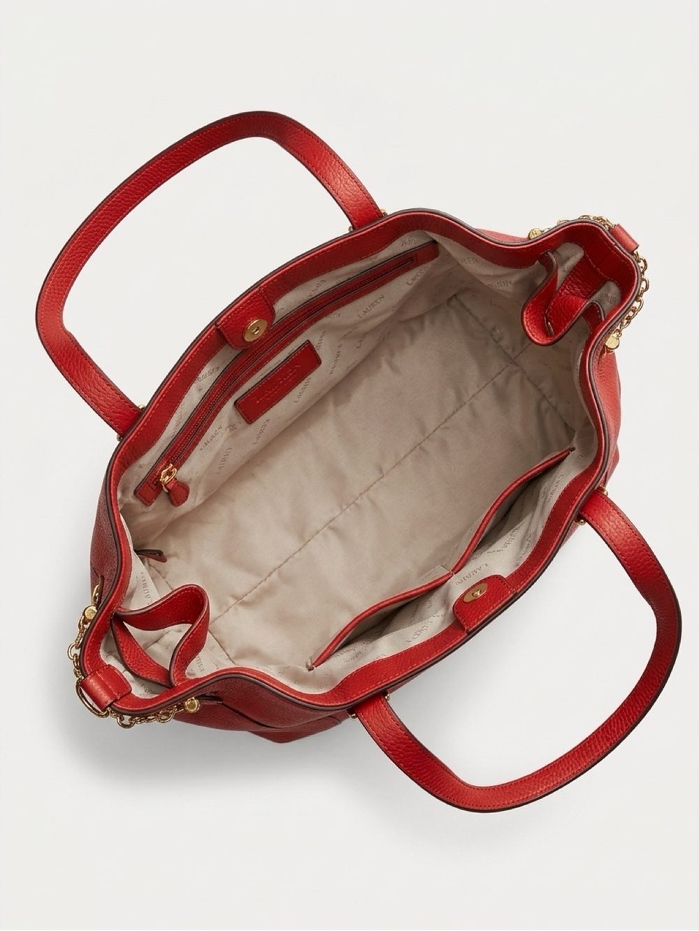 Euc Ralph Lauren bag red/ orange color - Picture 3 of 15